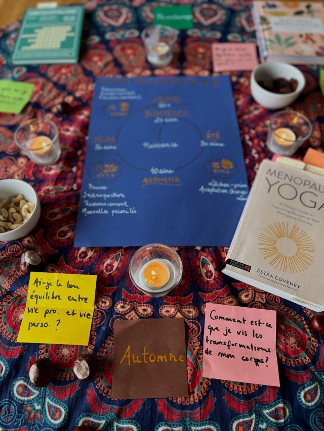 | MENOP’OSER : PRENDRE SOIN DE SOI GRACE AU MENOPAUSE YOGA 

Hier avait lieu le tout premier atelier du cycle Ménop’oser ✨
 Un magnifique moment de connexion entre femmes d’horizons différents, de partage d’expériences et de conseils pratiques issus du #menopauseyoga (postures, pranayamas, pleine conscience, journaling) pour traverser cette phase avec plus de confiance en soi.

Nous avons parlé de cette grande transition qu’est la périménopause et 🔥 des bouffées de chaleur et autres symptômes  ⚖️ de l’équilibre entre vie pro et vie perso 🌿 et l’art de ralentir, lâcher-prise, d’écouter son corps et de prendre soin de soi.

Merci à toutes les participantes pour votre présence et votre confiance 🙏

⚡️Le prochain atelier aura lieu dimanche 26 octobre!
➡️(Péri)Ménopause – Gestion des émotions, du stress et de la fatigue
📍Maison de Quartier Malibran 
💶 45€ par atelier ou 160€ pour le cycle complet 👥 Groupe limité à 10 participantes

✨ Offrez-vous ce temps pour vous ✨

📩 Inscription & infos : lien en bio ou sur www.yogazaz.com

#menopauseyoga #menopausepositive #yogapourfemmes #cyclefeminin #prendreasoindesoi #sororité #yogabruxelles #transitionféminine #menopausewellness #selfcarejourney #femininepower